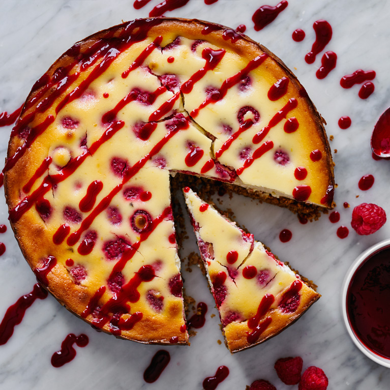 Lemon and Raspberry Cheesecake