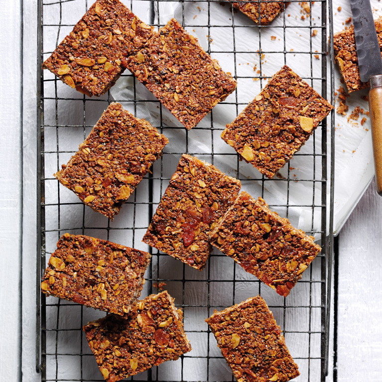 Chewy Lemon, Ginger and Chia Flapjacks