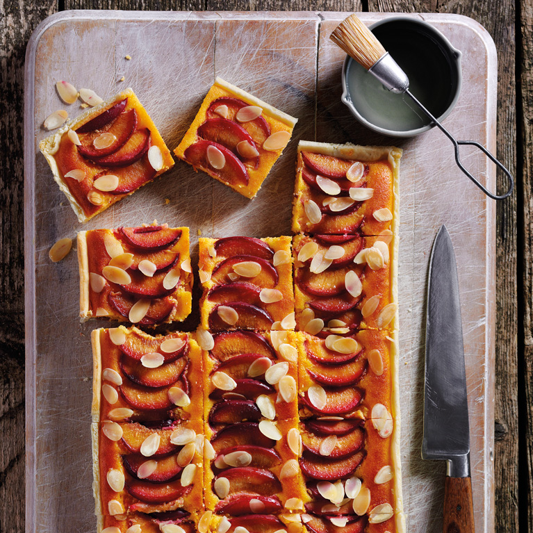 Almond and Plum Slice